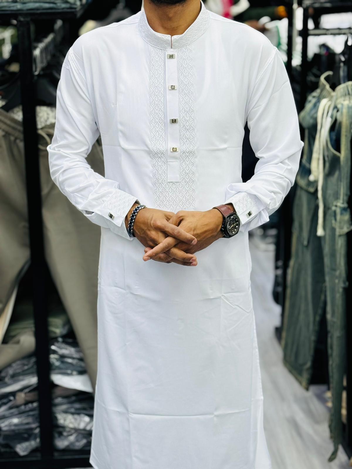 Premium Men's Embroidered Panjabi – Traditional Style